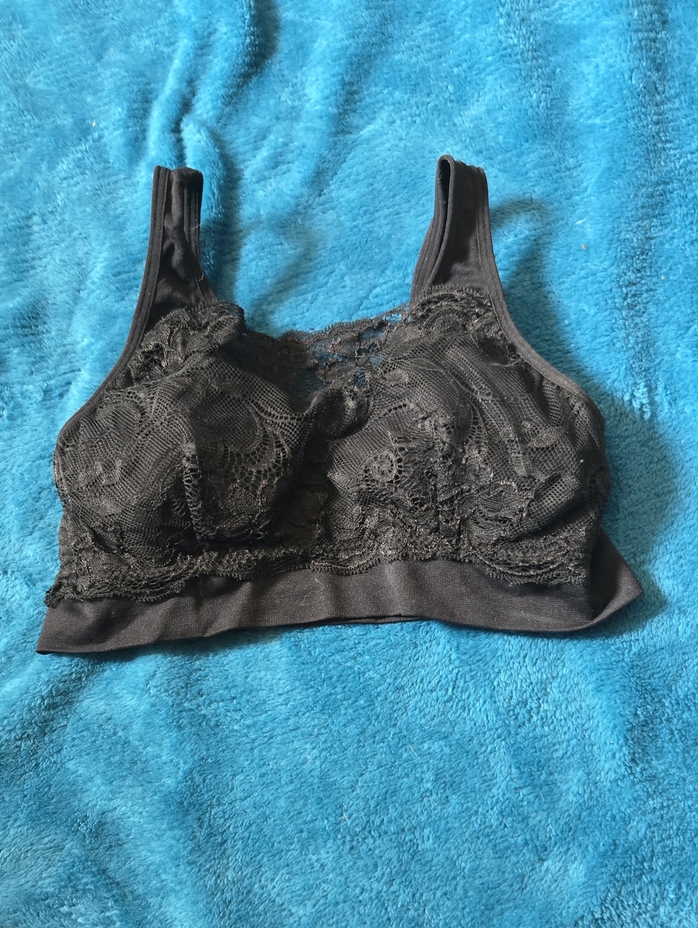 3/$20 Lace Wireless Bralette - Black